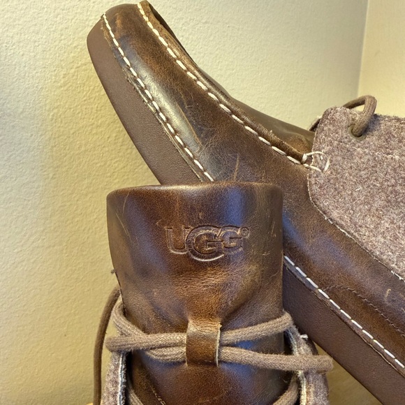 UGG Leather & Wool Felt Men’s Boots — Size US 13 - Picture 3 of 11